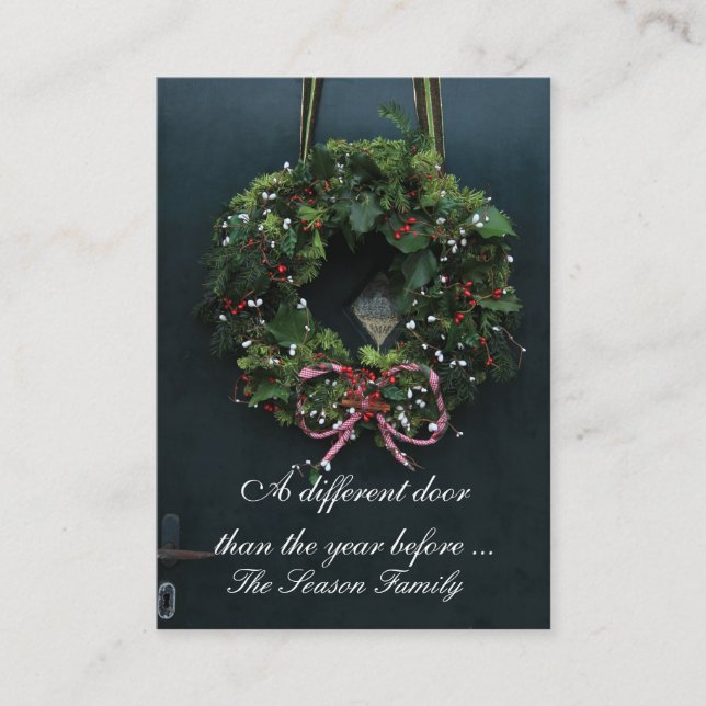 Different door new address enclosure card (Front)