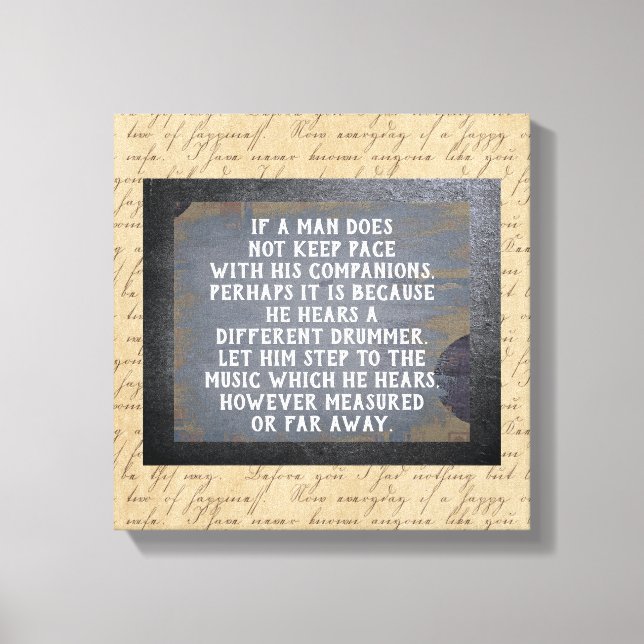 Different Drummer  -- Canvas Art Print (Front)