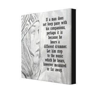 Different Drummer  Quote Canvas Print