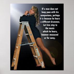 Different Drummer Quote Ladder Poster