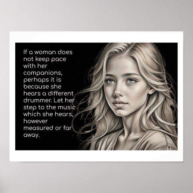 Different Drummer Woman Quote Poster (Front)