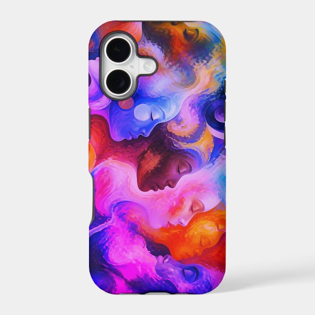 Different Faces Same Person On iPhone Case-Mate iPhone Case (Back)