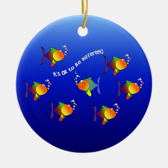 Different Fish ornament - customize! (Front)