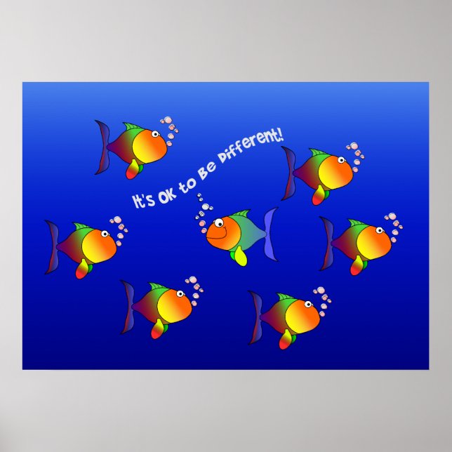 Different Fish poster - customize! (Front)