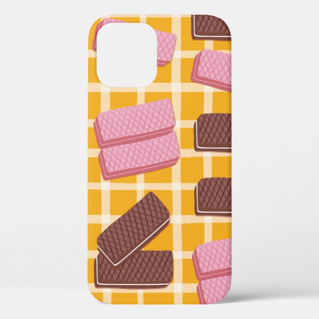 Different flavored wafers seamless background Case-Mate iPhone case (Back)