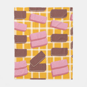 Different flavored wafers seamless background fleece blanket