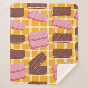 Different flavored wafers seamless background sherpa blanket