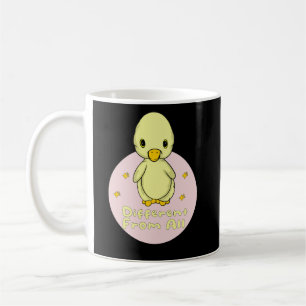 Different From All Kawaii Baby Duck Yellow & Pink Coffee Mug