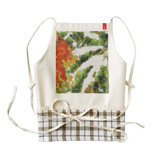 Different fruits and vegetables zazzle HEART apron