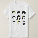 Different Hairstyles Throughout The Years T-shirt at Zazzle