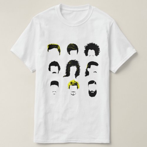 Different Hairstyles Throughout the Years t_shirt