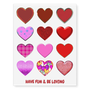 Different Heart Symbol Tattoos - colored 1