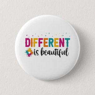 Different Is beautiful Autism Awareness Adhd Gift Button