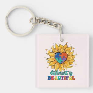 Different is Beautiful Autism Keychain