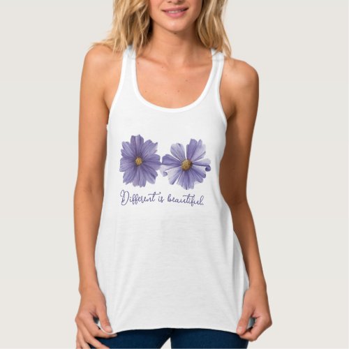 Different is beautiful tank top
