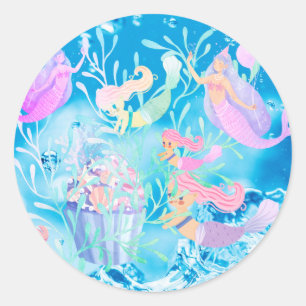 different mermaid stickers