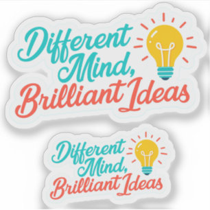 Different Mind Brilliant Ideas Autism ADHD Sticker