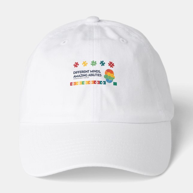 Different Minds Amazing Abilities Awareness Art Hat (Front)