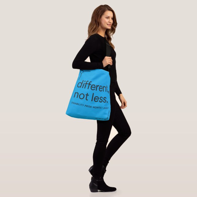 Different, Not Less | Minimalist Disability Pride  Crossbody Bag (On Model)