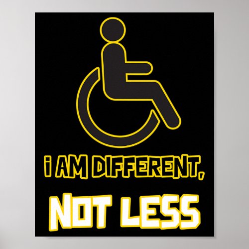 different not less person with disability wheelcha poster