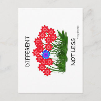 Different Not Less Postcard