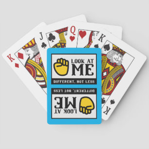 DIFFERENT, NOT LESS sign language awareness Poker Cards
