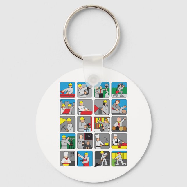 Different Occupations Keychain (Front)