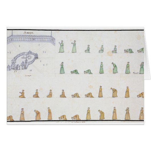 Different positions of the Body during Prayer from Cards (Front Horizontal)