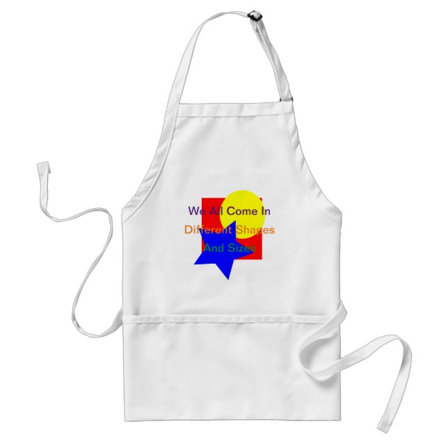 Different Shapes And Sizes Adult Apron (Front)