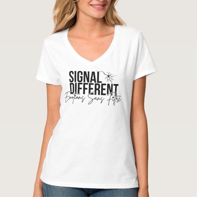 Different Signal Text T-Shirt (Front)