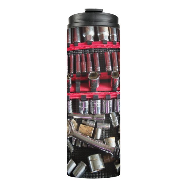Different sockets in a tool drawer thermal tumbler (Front)