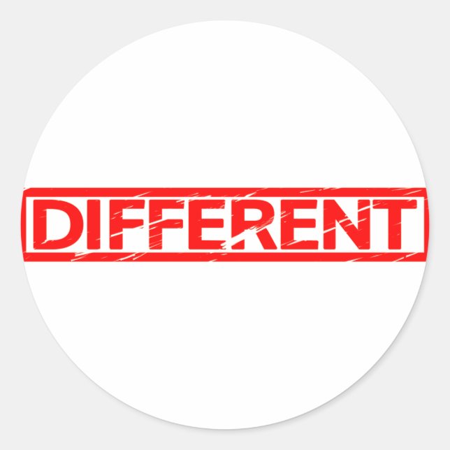 Different Stamp Classic Round Sticker (Front)