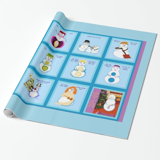 different strokes, different snow folks gift wrap (Unrolled)