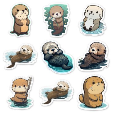Different Style Cute Sea Otter Sticker