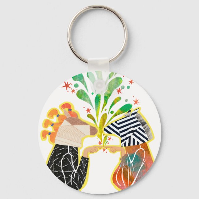 Different & Together Colorful Character Keychain (Front)