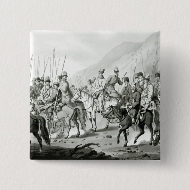 Different Tribes of Russian Cossacks Button (Front)