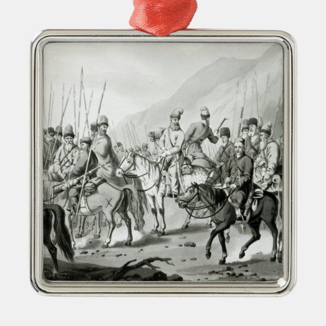 Different Tribes of Russian Cossacks Metal Ornament (Front)