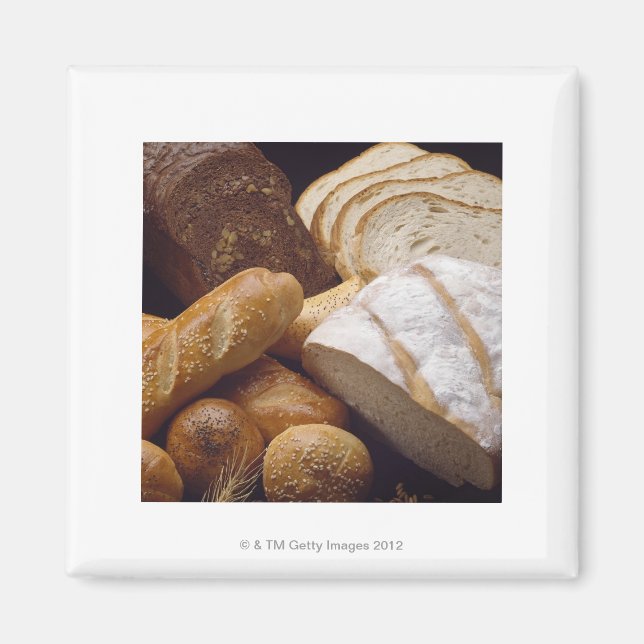Different types of artisan bread magnet (Front)