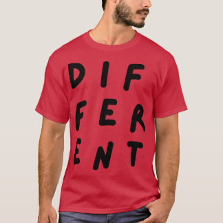 Different Typography Handwritten Black Text Capita T-Shirt