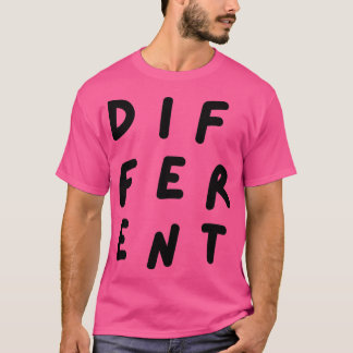 Different Typography Handwritten Black Text Capita T-Shirt