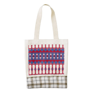 Different unique colorful pattern zazzle HEART tote bag