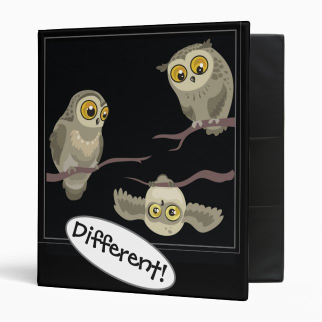 Different! upside down owl binder (Front/Inside)