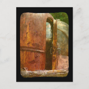 Different View of Old Truck Abandoned in Iowa Postcard