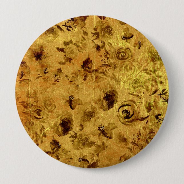 Different Watercolor Roses Button (Front)