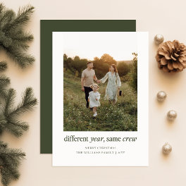 Different Year Same Crew Funny Christmas Photo Holiday Card