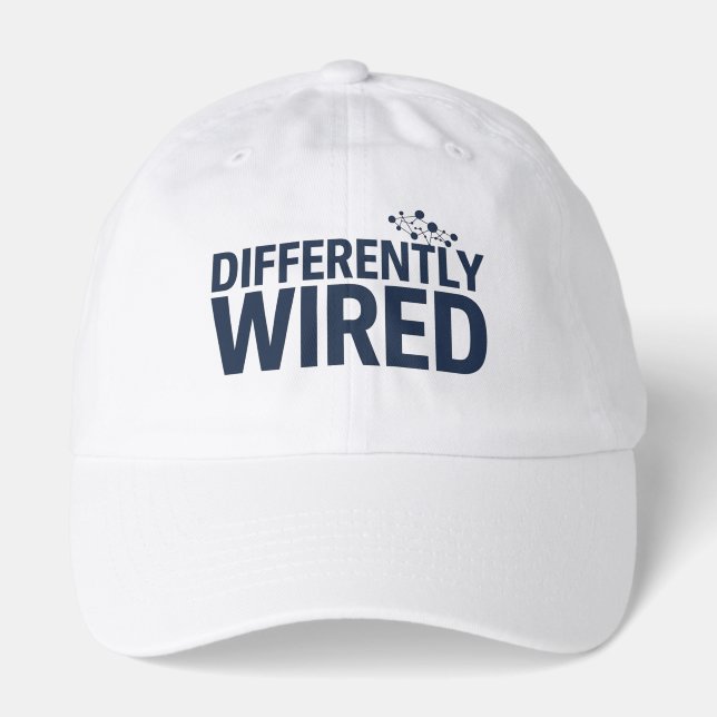 Differently Wired – Autism Awareness Month Blue  Hat (Front)