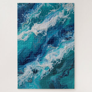 Difficult Abstract Ocean Wave Texture Puzzle