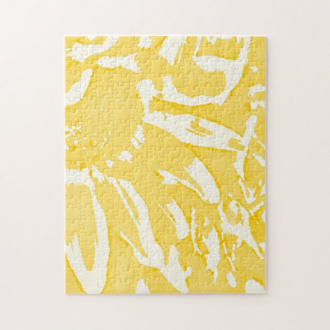 Difficult Abstract Yellow Sunflower Puzzle (Vertical)
