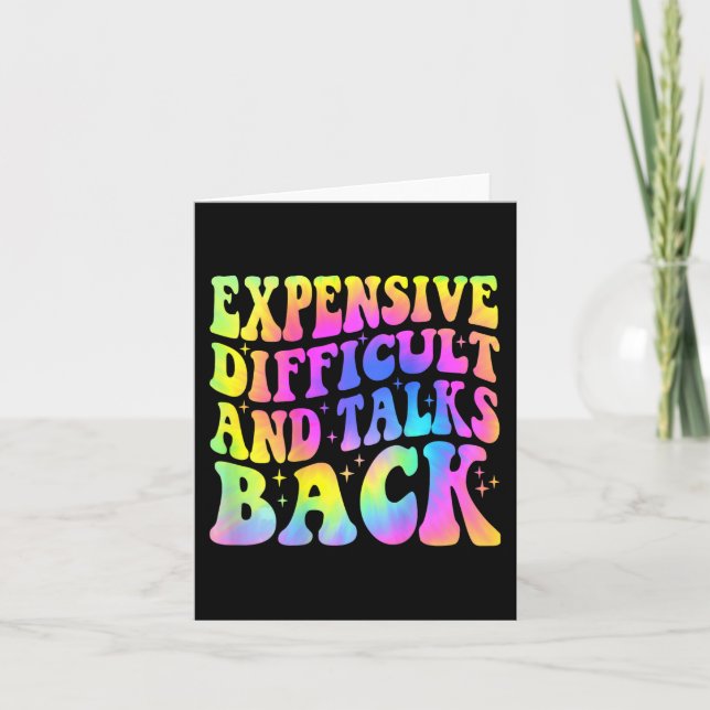 Difficult And Talks Back Mothers Day Mom Life  Card (Front)