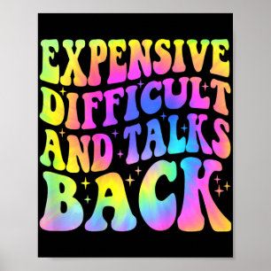Difficult And Talks Back Mothers Day Mom Life  Poster